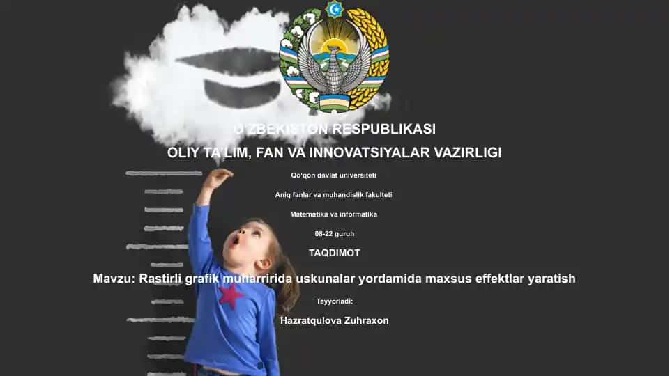 Rastrli grafik muharririda uskunalar yordamida maxsus effektlar yaratish