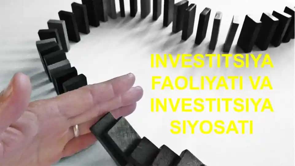INVESTITSIYA FAOLIYATI VA INVESTITSIYA SIYOSATI
