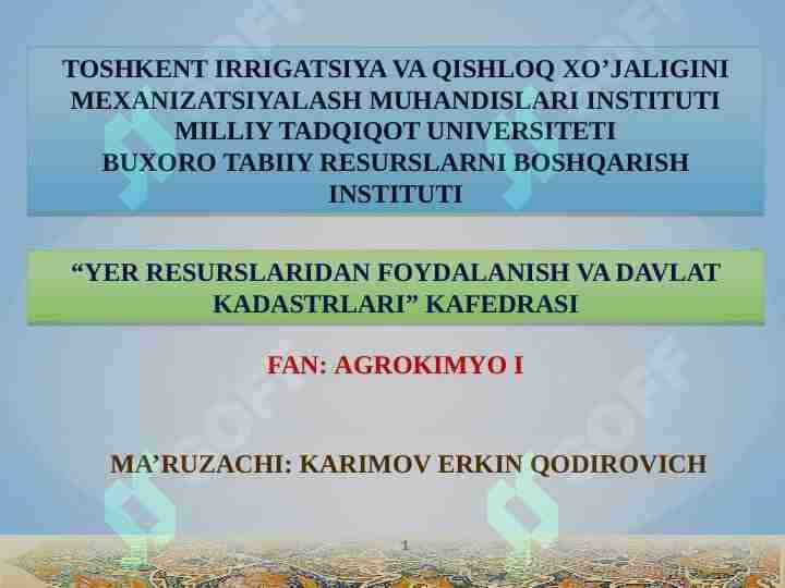 O’SIMLIKLARNING OZIQLANISHI