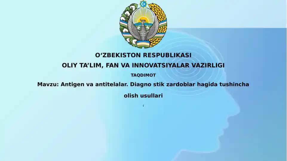 Antigenvaantitelalar.Diagnostikzardoblarhagidatushinchaolishusullari