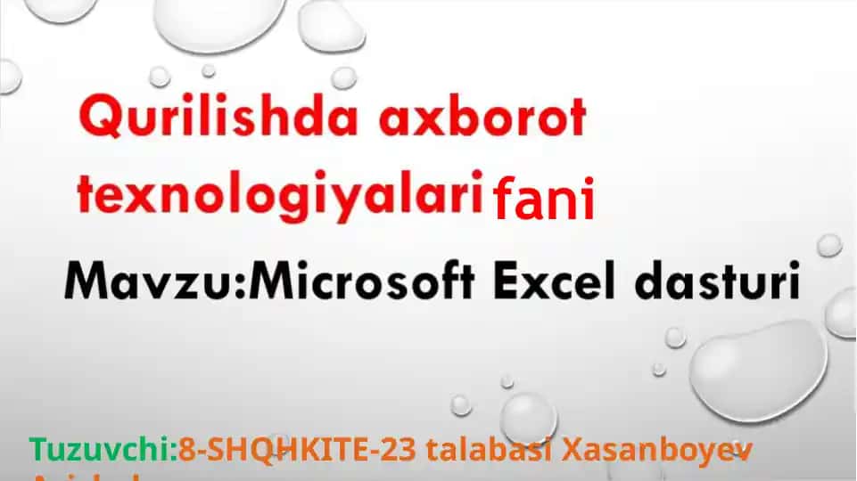 Microsoft Excel dasturi