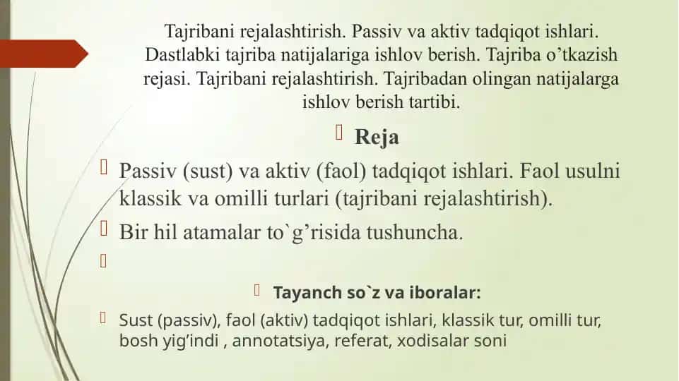 Tajribanirejalashtirish