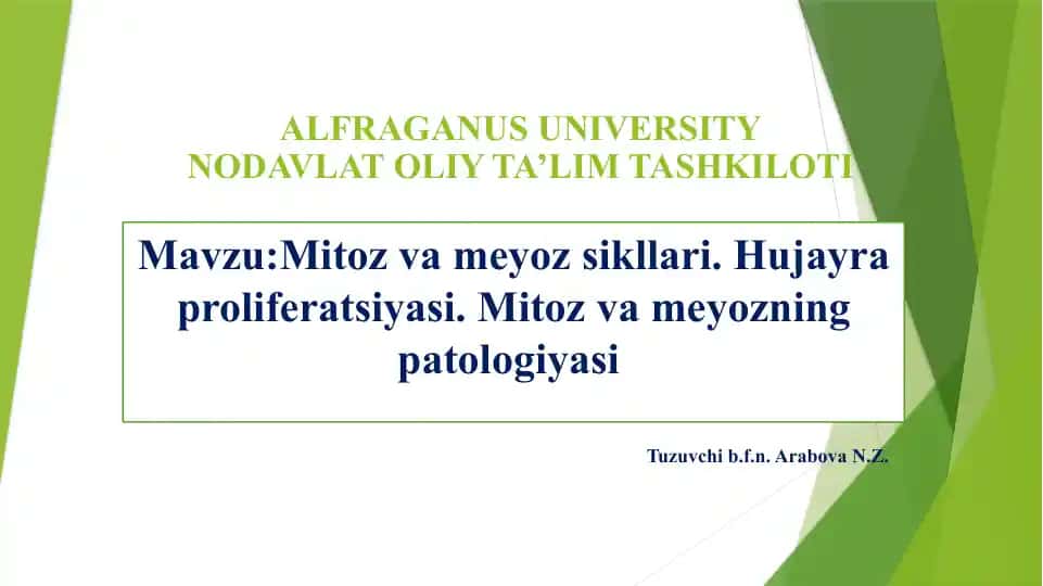 Mitoz va meyoz sikllari