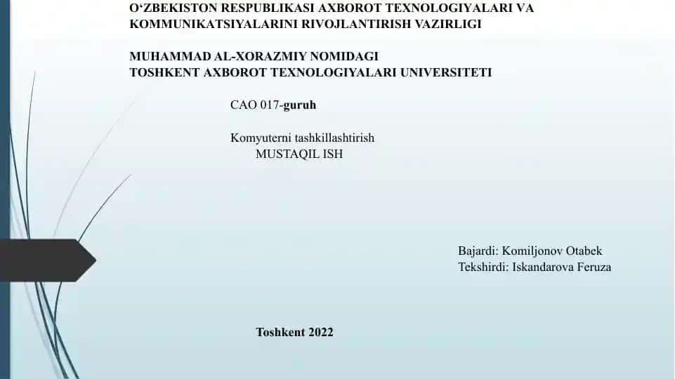 Protsessorlar, turlari va xususiyatlari