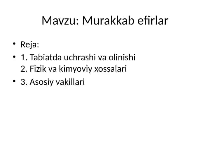 Murakkab efirlar