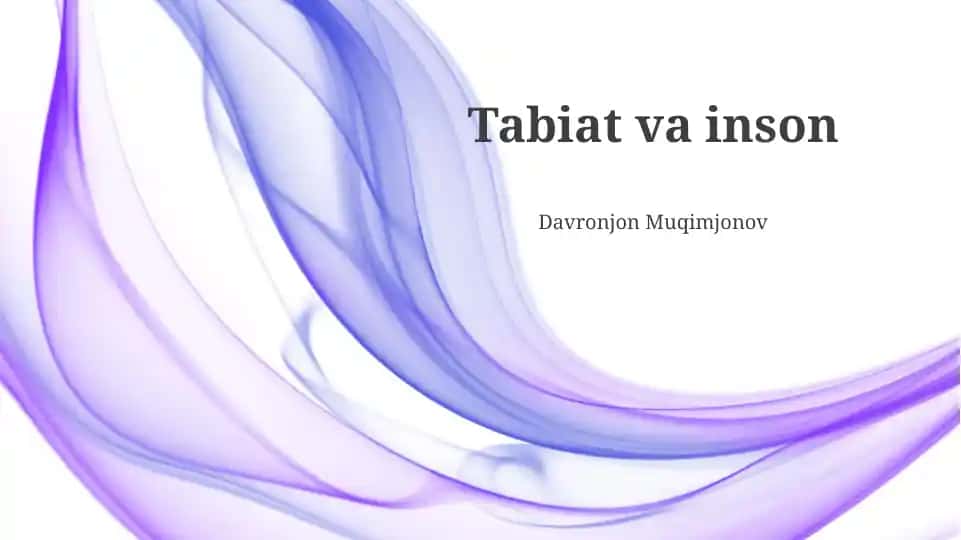 Tabiat va inson