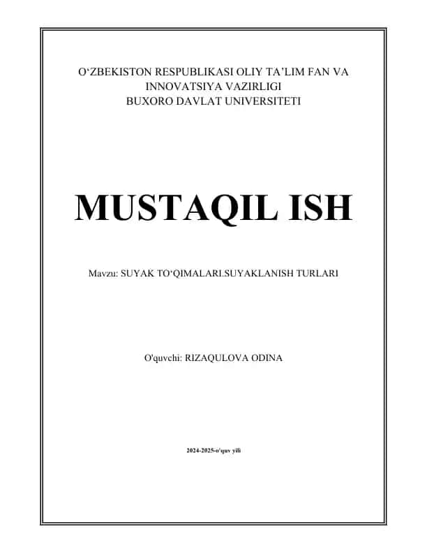 Suyak To‘qimalari