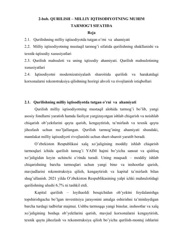Qurilish tarmogi