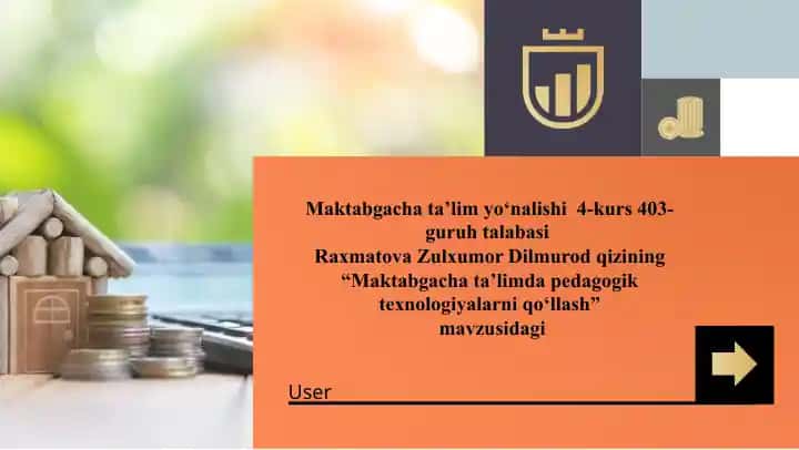 Maktabgacha ta’limda pedagogik texnologiyalarni qo‘llash