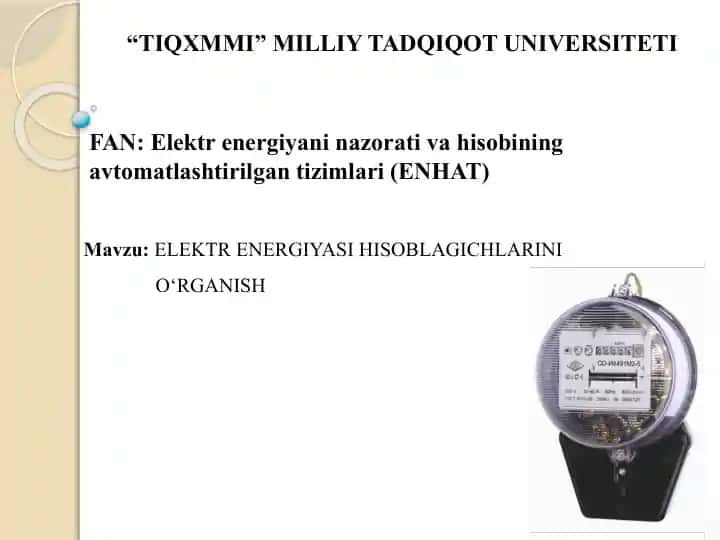 Elektr energiyasi hisoblagichlari
