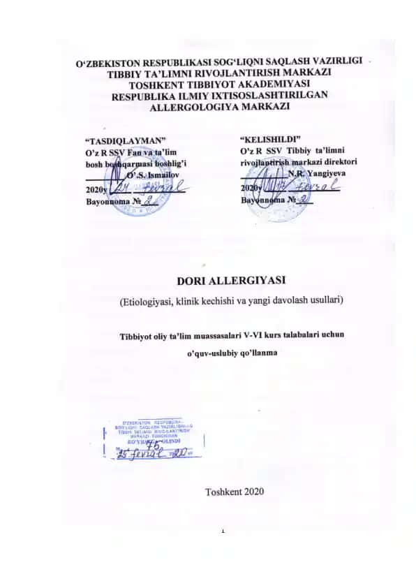 Dori allergiyasi
