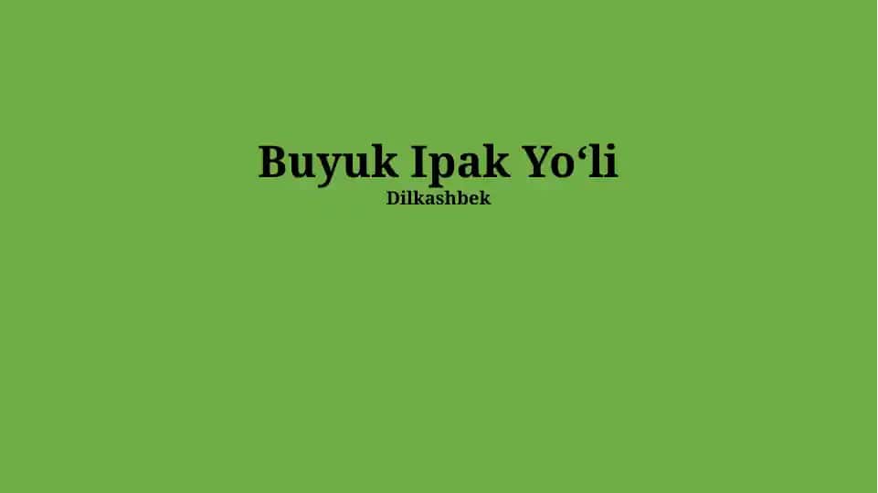 Buyuk Ipak Yoʻli