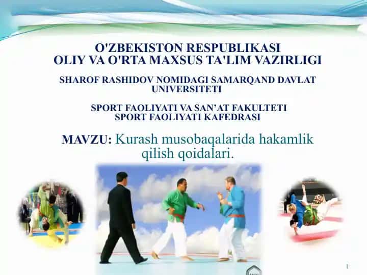 Kurash musobaqalari hakamlik qoidalari