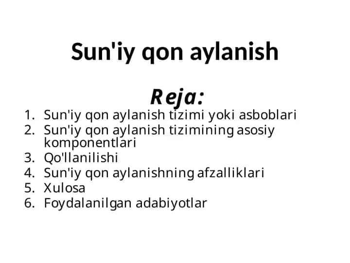 Sun'iy qon aylanish