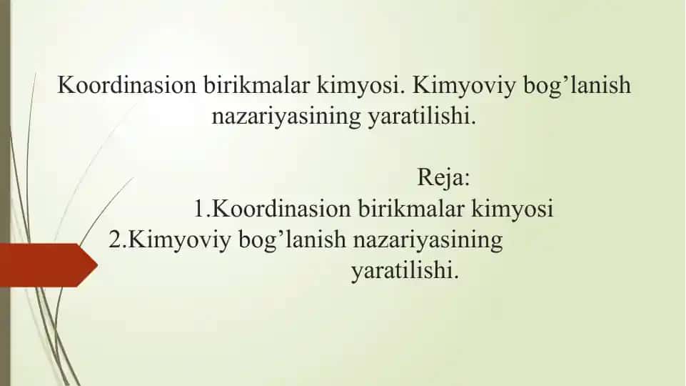 Koordinasion birikmalar kimyosi