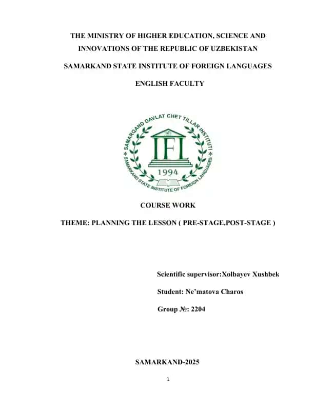COURSE WORK