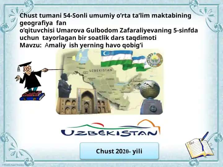 Geografiya fanini o'qitish uchun sutkalik havo harorati dars taqdimoti