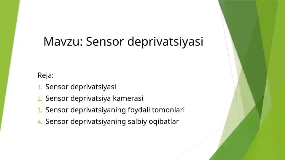 Sensor deprivatsiyasi