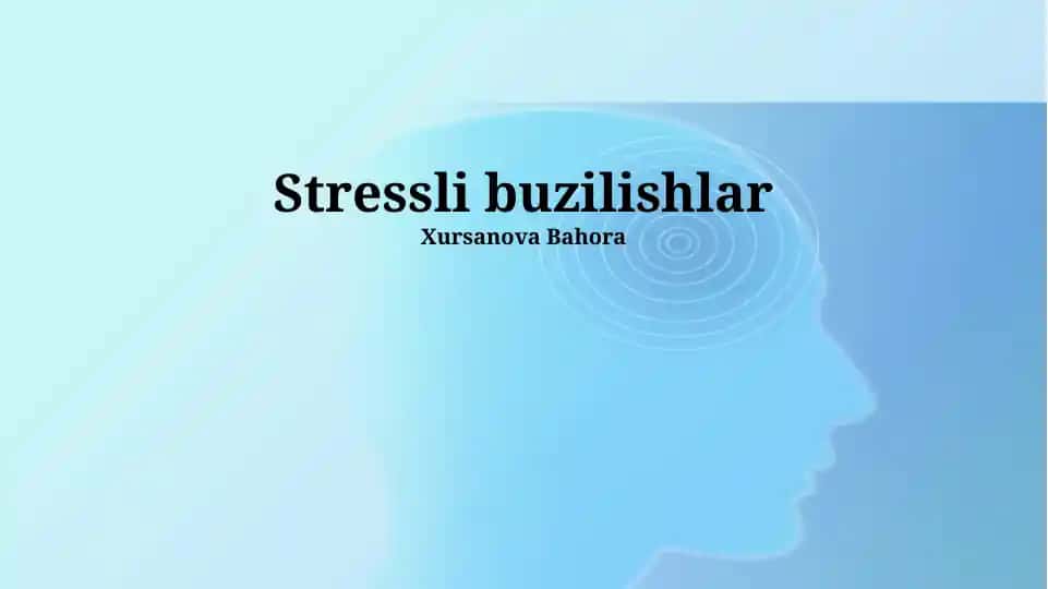 Stressli buzilishlar