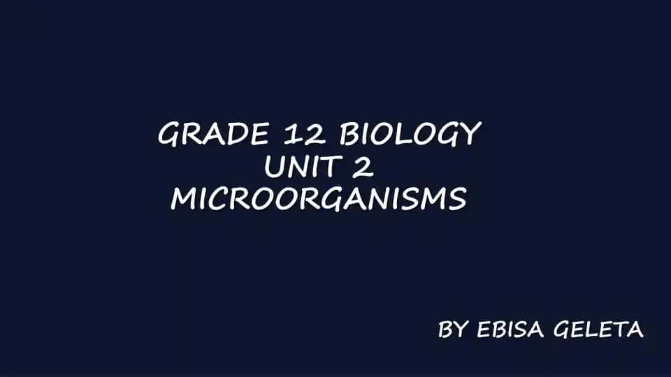 GRADE 12 BIOLOGY