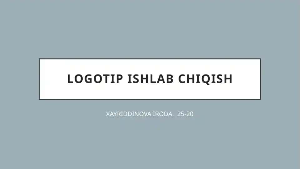 Logotip Ishlab chiqish