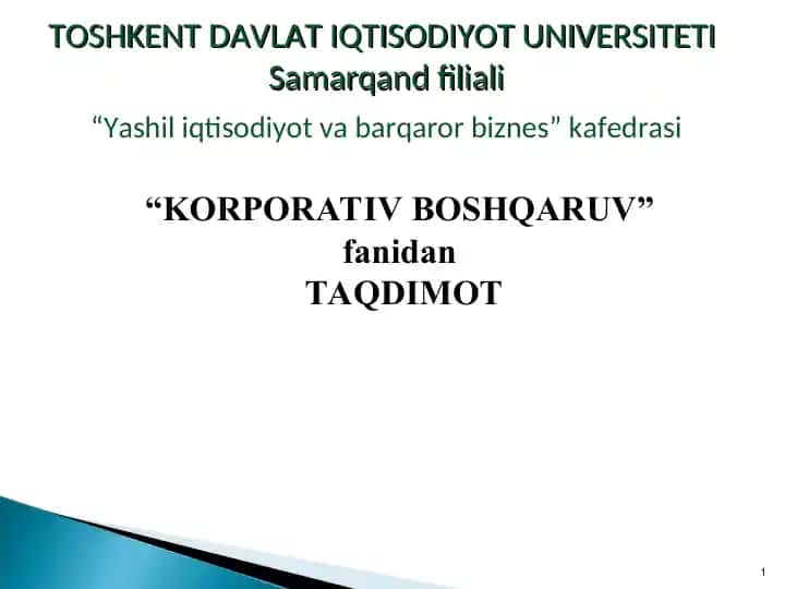 Korporativ boshqaruv