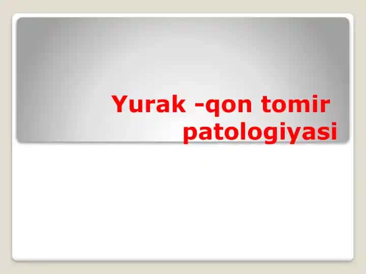 Yurak-qontomirpatologiyasi