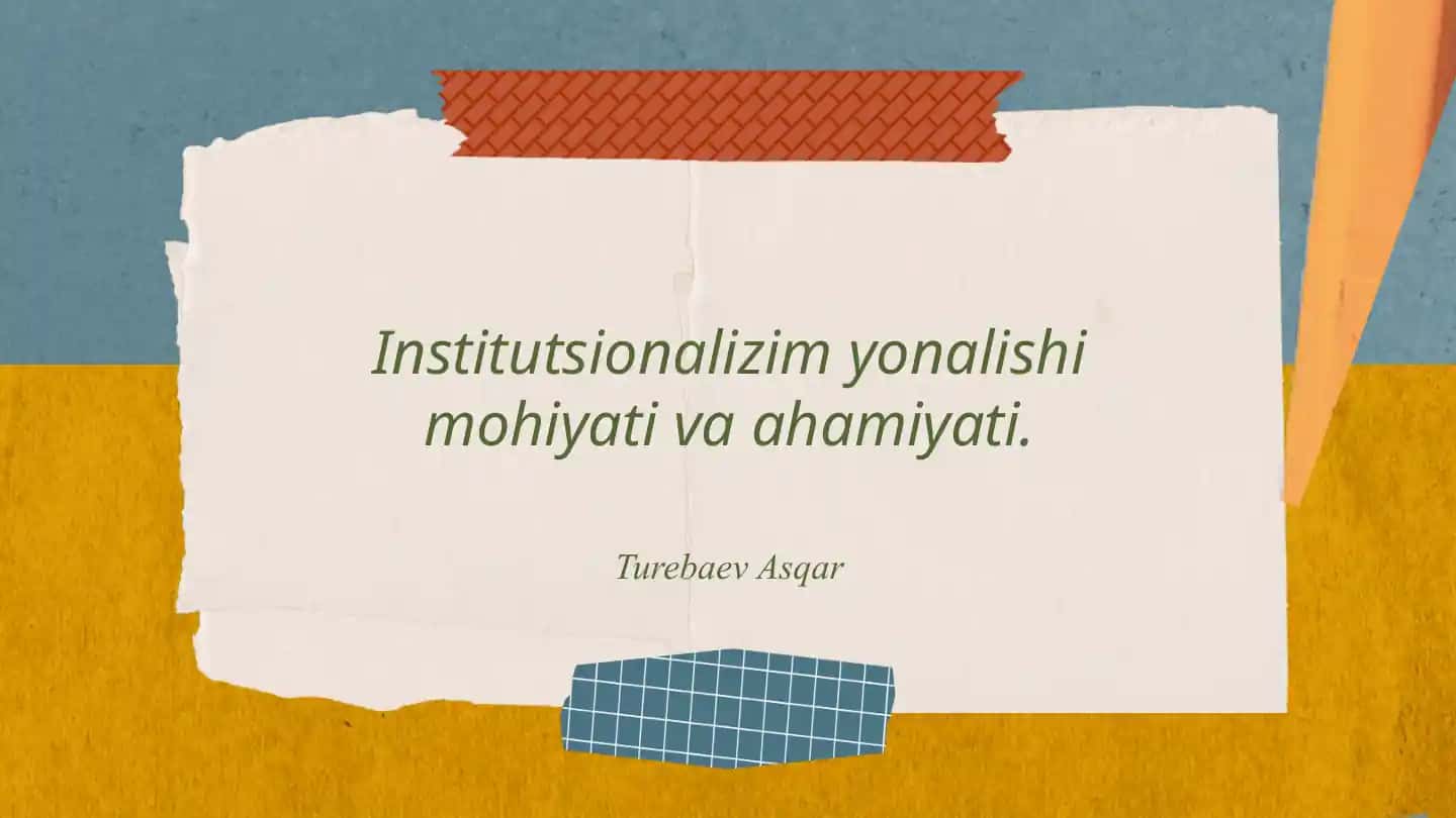 Institutsionalizm