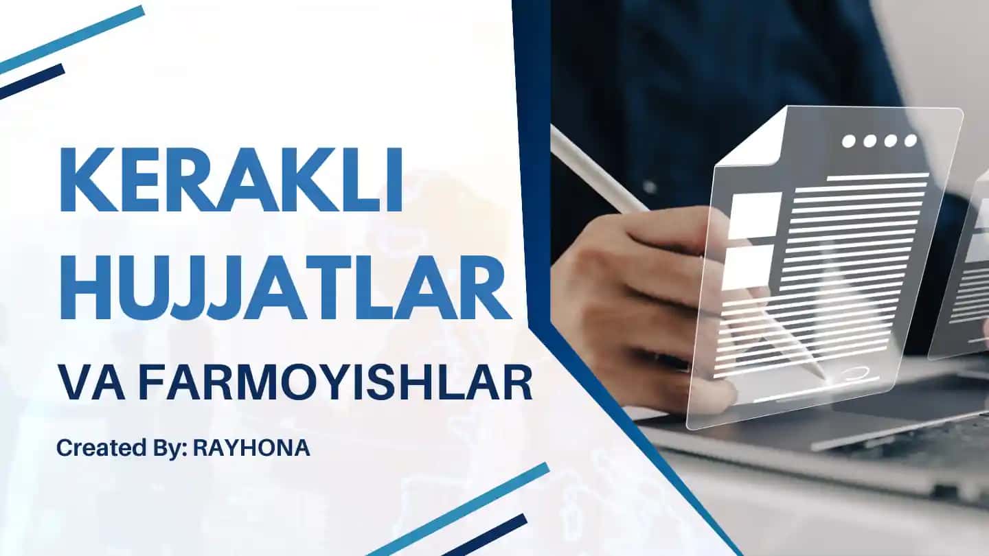 Hujjatlar va farmoyishlar