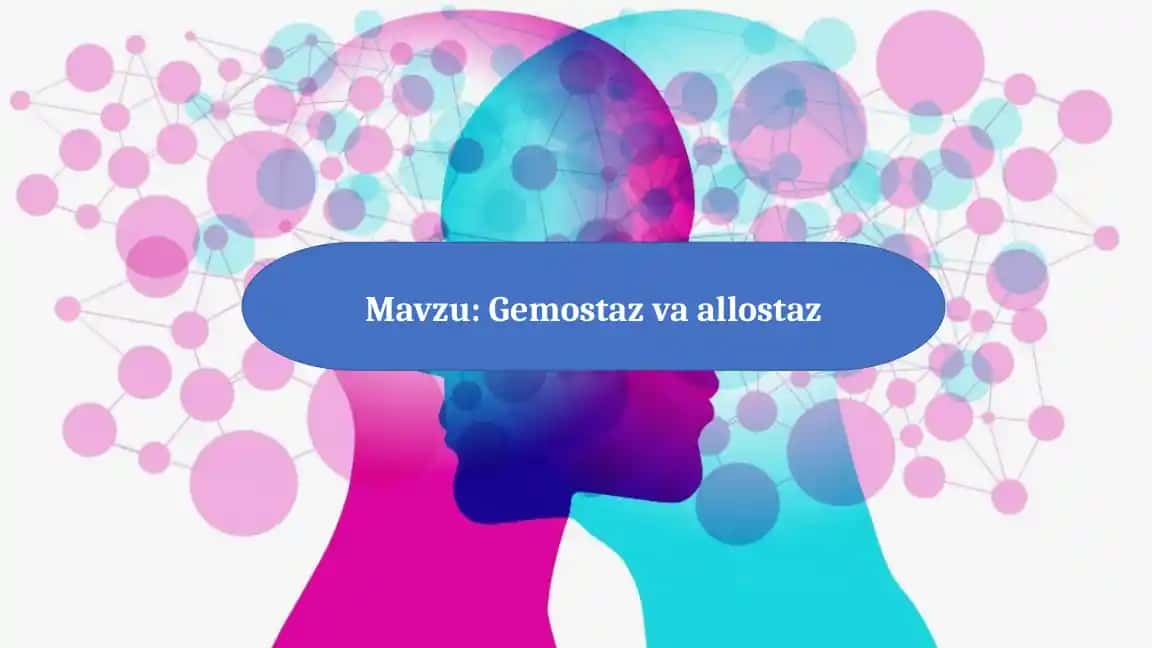 Gemostaz va allostaz