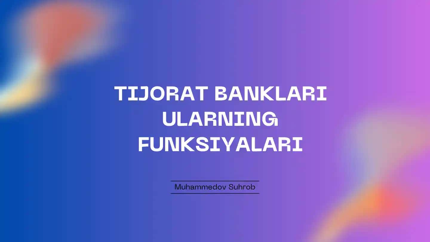 Tijorat Banklari
