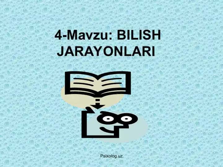 4-Mavzu: BILISH JARAYONLARI