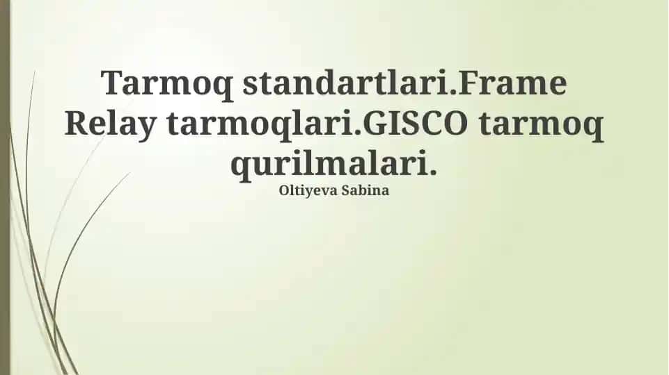 Gisco tarmoq uskunalari