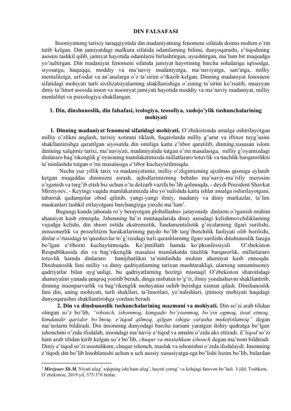 DIN FALSAFASI