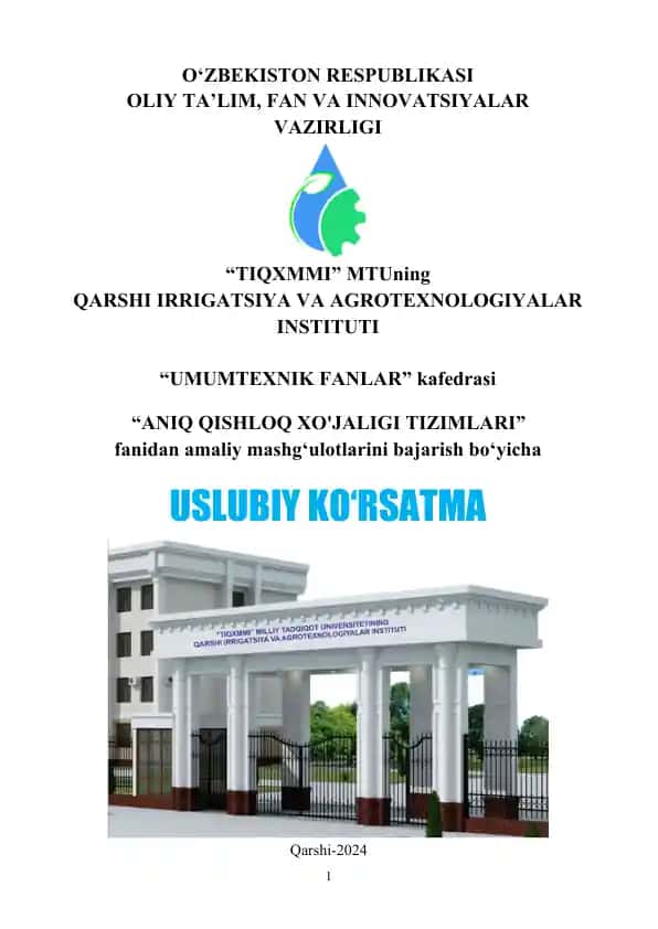 Uslubiy koʻrsatma
