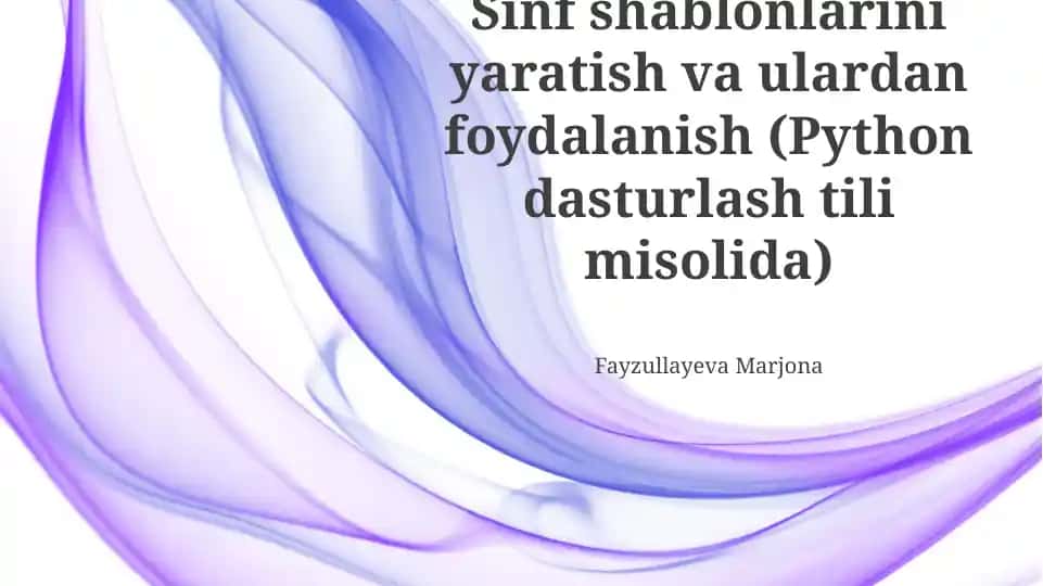 Sinusoidal To'lqin Shablonlarini Yaratish