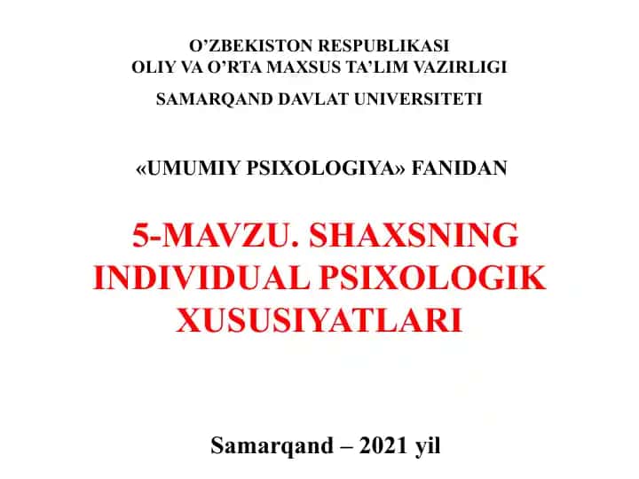 Umumiy psixologiya