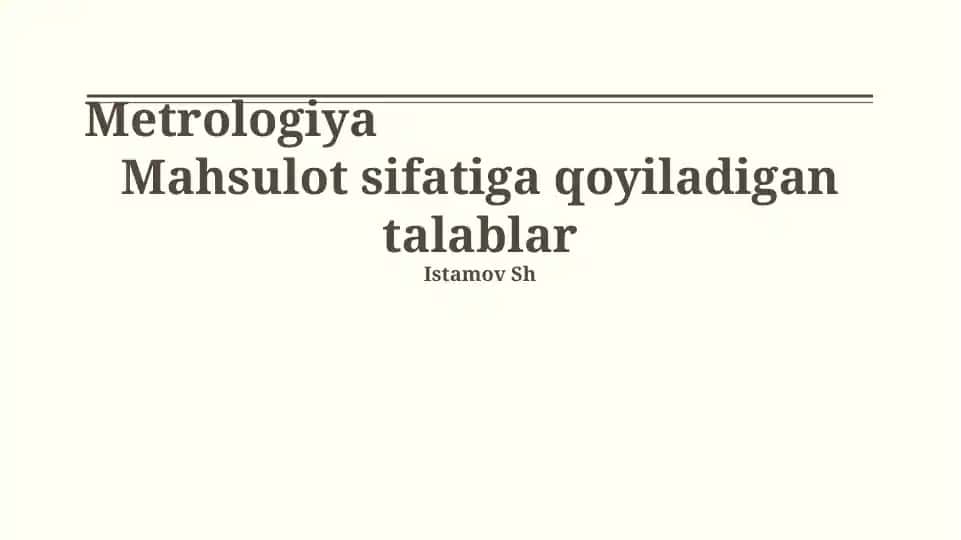 Metrologiya
