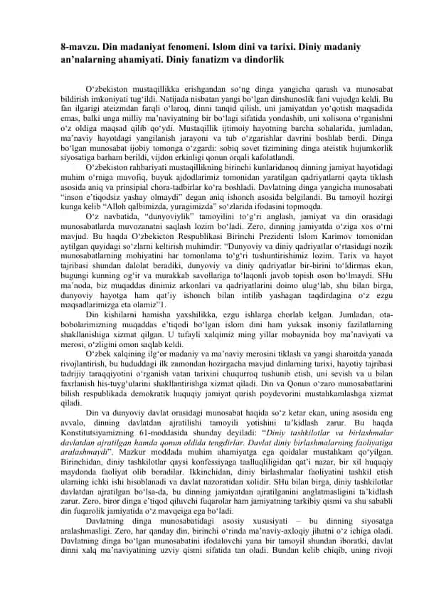 Islam Dini va Tarixi
