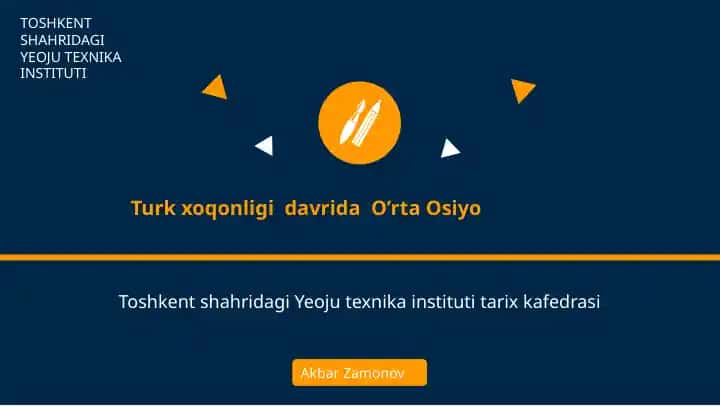 Turkxoqonligidavrida O'rta Osiyo