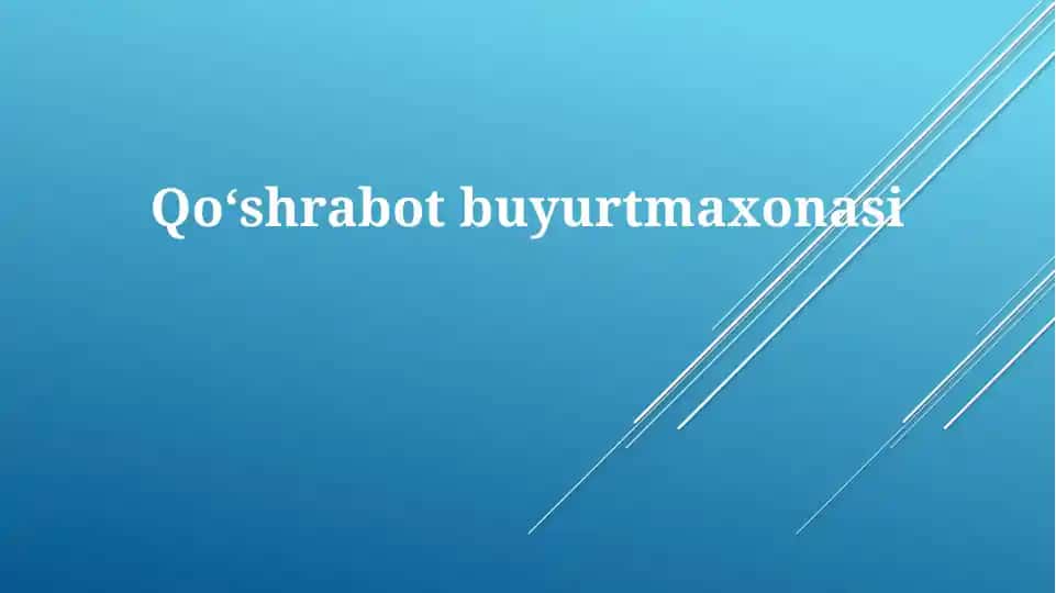 Qo'shrabot buyurtma ofisi
