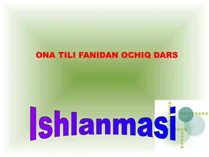 ONA TILI FANIDAN OCHIQ DARS