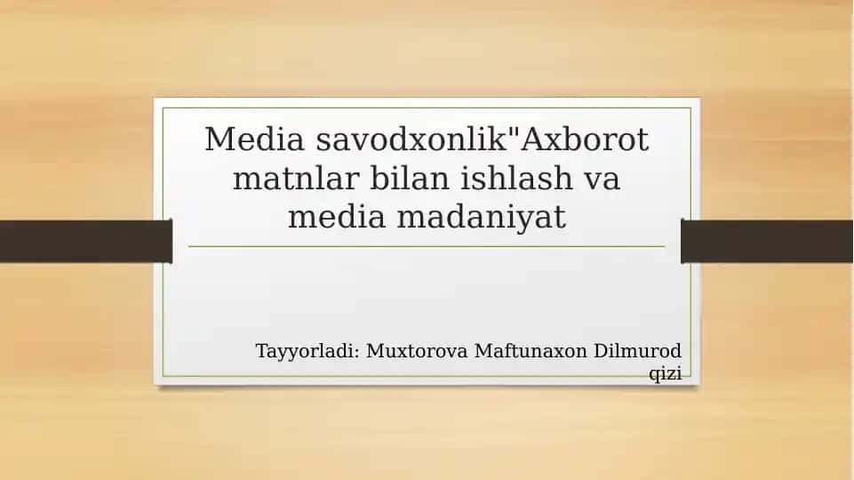 Media savodxonlik