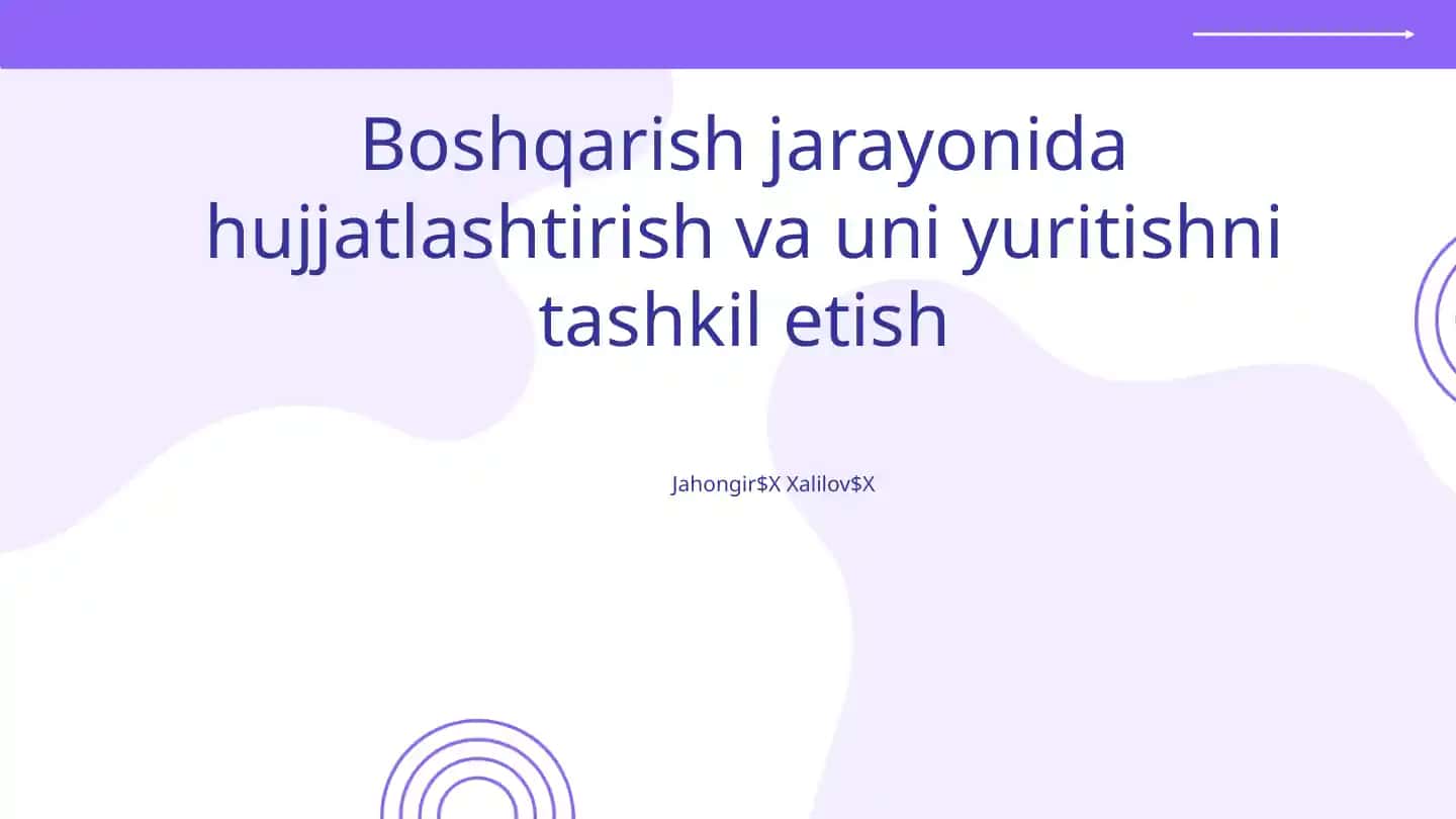 Hujjatlarni boshqarish jarayonida muhim roli