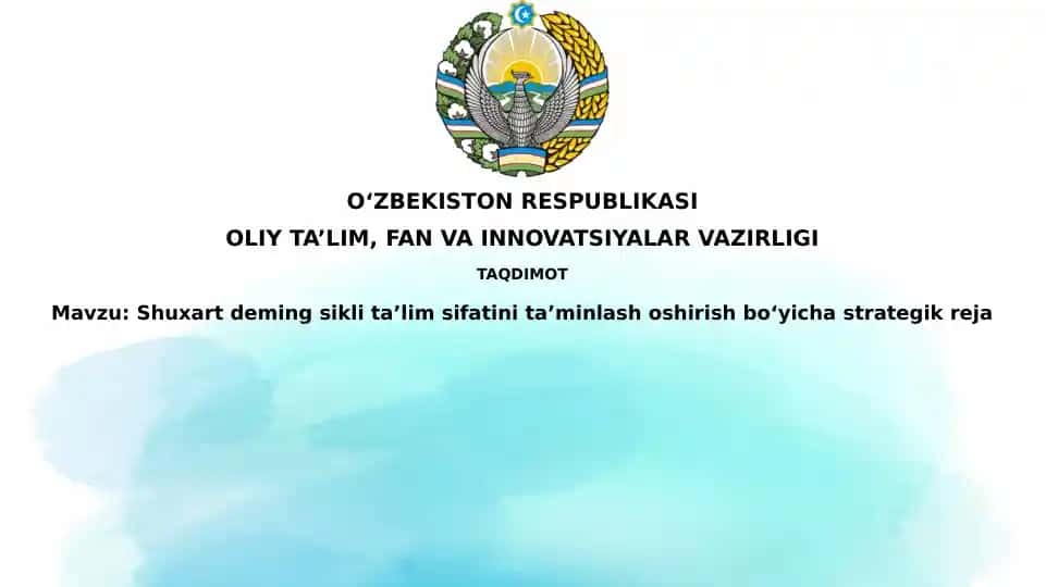 Deming sikli va ta'lim sifatini oshirish