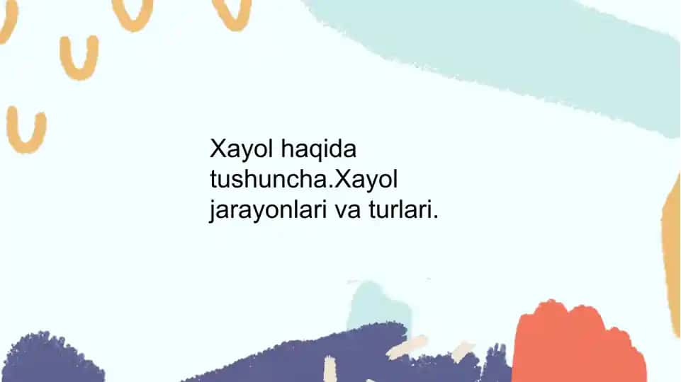 Xayol haqida