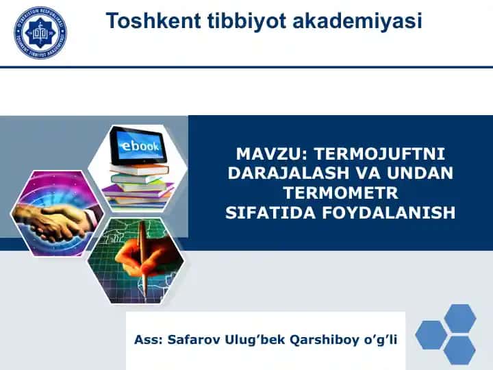 TERMOJUFTNI DARAJALASH VA UNDAN TERMOMETRSIFATIDA FOYDALANISH