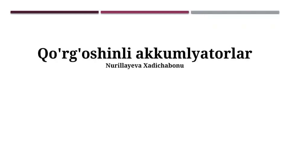 Qo'rg'oshin-kislota akkumulyatorlari