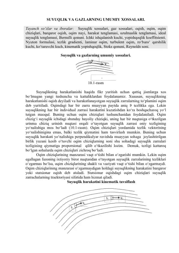 Suyuqlik va Gazlarning Umumiy Xossalari