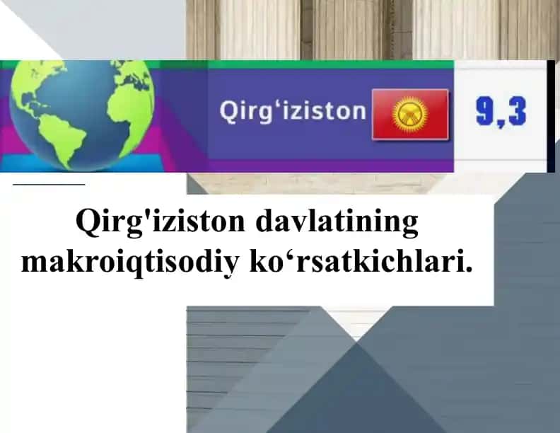 Qirg'izistonning makro iqtisodiy ko‘rsatkichlari